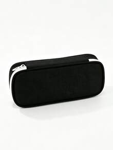 1pc Simple Solid Color Large Capacity Student Pencil Case, Multi-Layer Classification Storage Pencil Bag, Campus Large Capacity Desktop Stationery Storage Bag, Multi-Function Dormitory Cosmetic Storage Bag, Can Be Used To Store Pens, Rulers, Erasers And A Series Of Pencil Cases, Back To School Season Must-Have - Multicolor - View 6