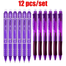 12 Pack Erasable Gel Pens, 0.5mm Fine Point Retractable Pens In 2 Styles And 6 Assorted Colors, Smooth Writing Erasable Pens For School Office Notes Journaling Homework And Daily Writing - Multiple Styles - View 12