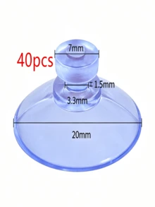 30/40/50/100Pcs Small Suction Cups, No Hook Holes, Transparent 0.78Inch, Window Suction Cups, Reusable, Mini Suction Cups, Easy To Disassemble, Suitable For Car Windows And Glass Tabletops, Smooth Surface, Decoration, Auxiliary Hooks - View 10