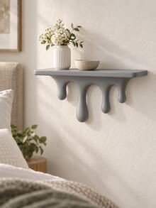Creative Dripping Floating Wall Shelf, Melting Design Wall-Mounted Display Rack, Suitable For Figurines, Collectibles, Plants, Books And Small Decor, Space-Saving Modern Room Decoration, Suitable For Living Room, Bedroom, Entryway And Dorm, Back To School Season - Multicolor - View 4