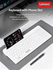 Lenovo KS03 Wireless Dual-Mode Keyboard With Card Slot, Ergonomic, Dustproof And Splash-Resistant, Quiet Keys, Long Battery Life, Suitable For Business, Office, And Home Use, Multiple Colors Available - View 5