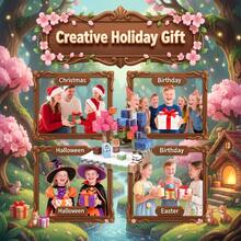 100pcs Random Color Cherry Blossom Forest Cascade Fairy Wooden House Building Blocks, DIY Stacking And Construction Toy Set, STEM Learning Toy, Develop Imagination And Hands-On Ability, Suitable For Boys And Girls 3 Years Old And Above, Halloween Christmas Birthday Holiday Gift - Multicolor - View 4