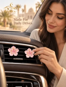 SAHRA 2pcs Floral Car Air Vent Fragrance Clips, Peach Blossom & Daisy Design, Decorative Car Air Freshener Clips, Fashionable Accessory To Upgrade Car Interior Appearance - Multi-color - View 9