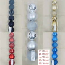 Christmas Ball Ornaments 6PCS Set, 8cm Hanging Baubles For Tree Garland Window Party Decor, 5 Colors - 8cm-6PCS - View 26