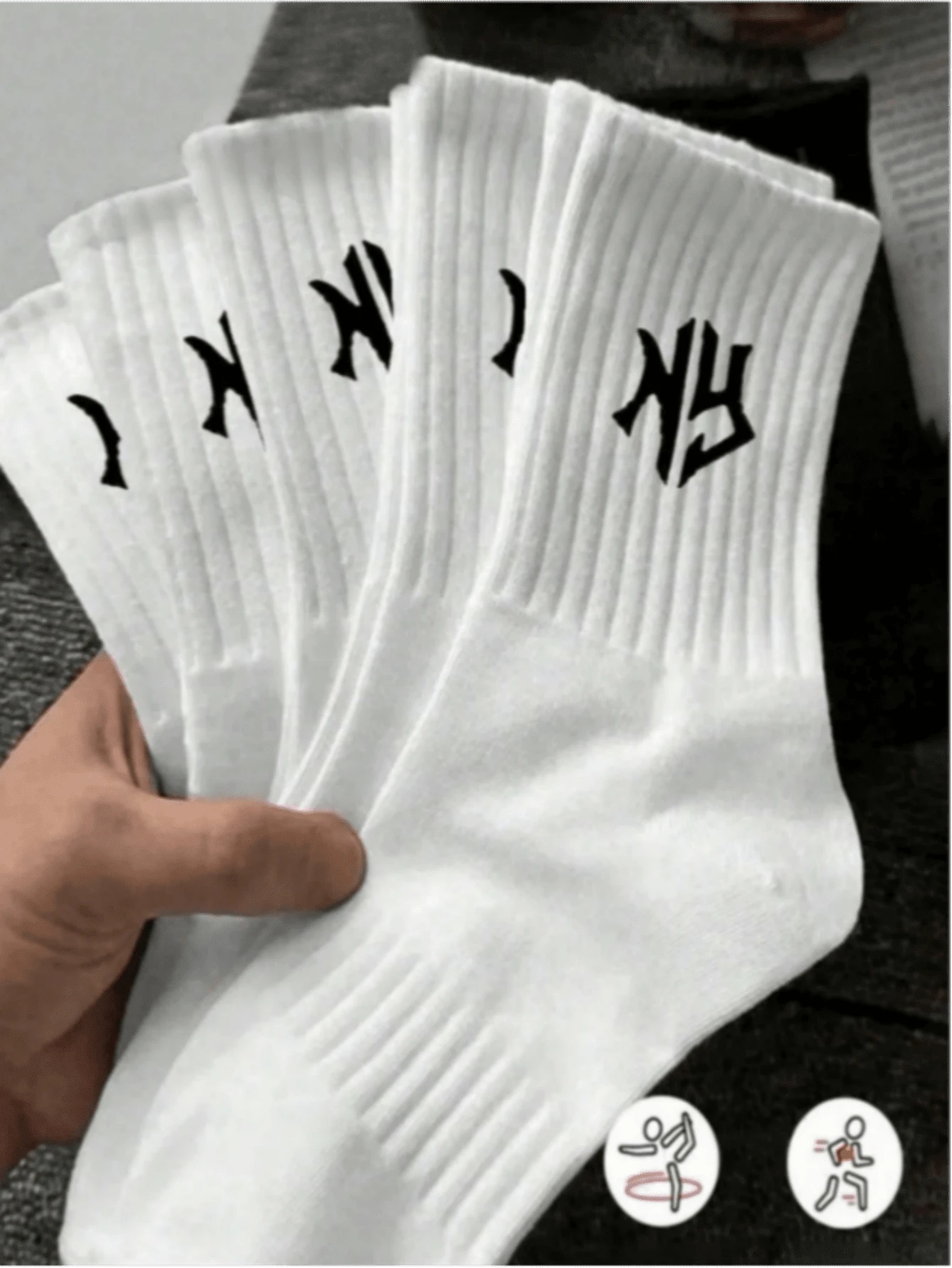 1/3/10 Pairs Unisex Comfortable Sports Socks, Men's Crew Socks ...