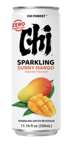 CHI FOREST Sunny Mango–مشروب غازي بنكهة المانجو بدون سكر، 330 مل لكل علبة، 1 / 12 / 24 علبة - 330 مل - مشاهدة 2