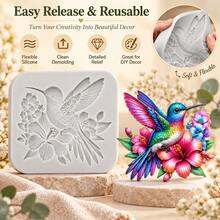 1 khuôn silicon hình chim ruồi Giáng Sinh đa năng, khuôn nến, khuôn xà phòng, khuôn resin, khuôn trang trí DIY đổ keo cho đất sét mềm, khuôn thạch cao, dụng cụ thủ công mỹ thuật trang trí - Nhiều màu - Xem 6