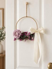 1pc Wreath For Front Door Flower Hanging Ornament For Front Door Bedroom Living Room Entryway Office Wedding Party Home Decor - Garland-h - View 2