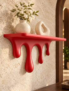Creative Dripping Floating Wall Shelf, Melting Design Wall-Mounted Display Rack, Suitable For Figurines, Collectibles, Plants, Books And Small Decor, Space-Saving Modern Room Decoration, Suitable For Living Room, Bedroom, Entryway And Dorm, Back To School Season - Multicolor - View 5