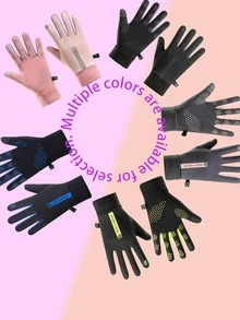 Outdoor Winter Warm Set, Breathable Balaclava Mask + Touchscreen Anti-Slip Gloves, Available Separately Or As A Set, Suitable For Skiing, Hiking, Motorcycle Riding, Unisex - Multicolor - View 5