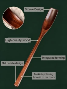 5pcs Long Handle Coffee Spoons, 7.8 Inch Wooden Coffee Spoons, Long Handle Stirring Spoons, Tea Spoons, Ice Cream Spoons, Unique Style Long Handle Spoons, Premium Wood, Long Spoons For Stirring, Suitable For Weddings, Gift Baskets - Multicolor - View 4