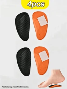 1/2/3Pairs Arch Support Sports Foot Pad EVA Arch Support Half Insoles For Men And Women - Orange - View 7