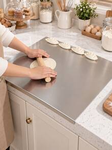 Kitchen Cutting Board, Metal Chopping Board With Rim, Suitable For Meat, Fruit, Vegetables, Bread And Baking - View 9