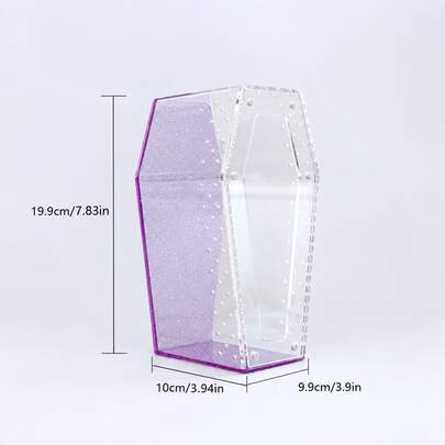 1pc Transparent Acrylic Pet Feeding Enclosure, Suitable For Tarantulas, Spiders, Lizards, Insects, Mantises, And Other Reptiles.Features Ventilation Holes And A Magnetic Lid Panel For A No-Assembly Design, Providing A Comfortable