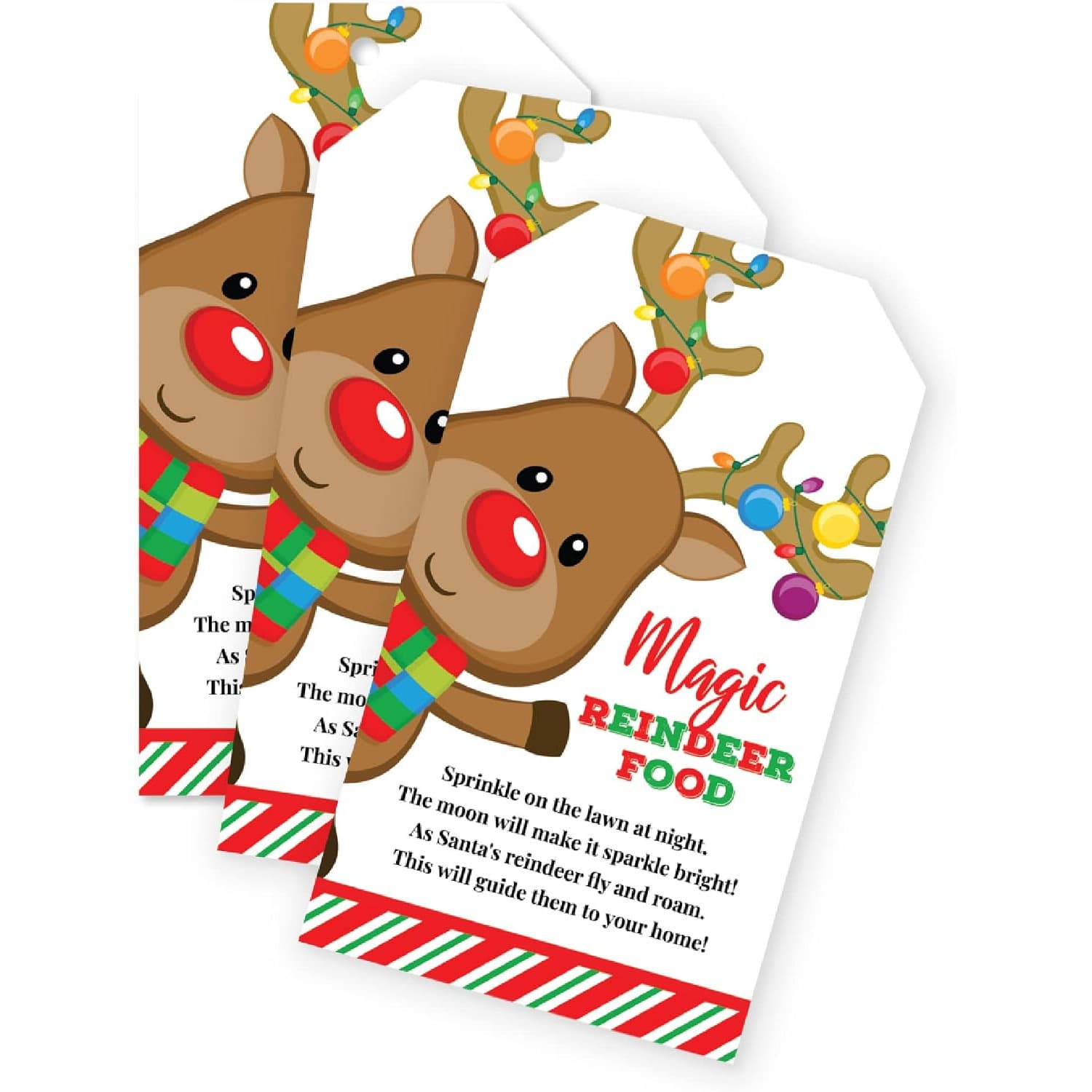 50/20Pcs Magic Reindeer Food Gift Tags For Christmas Eve Christmas ...