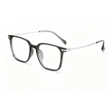 A New Vintage Ultra-Lightweight Titanium Alloy Eyeglass Frame For Men Business Big Square Frame Brand Design Flat Lenses Glasses Unisex - A - View 12