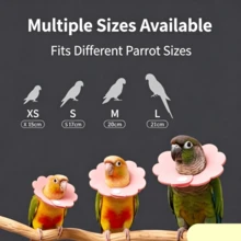 Parrot Elizabeth Collar, Cockatiel Peony Monk Anti-Pecking Neck Sleeve, Bird Anti-Biting Injury Protection Collar Head Cover - Multicolor - View 2