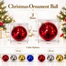 كرة زينة عيد الميلاد الكبيرة 1 قطعة، كرة زينة معلقة للعطلات لشجرة المنزل وعرض نافذة المتجر، 15 سم أو 20 سم - عشوائي - مشاهدة 5