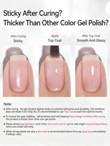 BORN PRETTY 15ML 8-in-1 Builder Gel untuk Kuku, Gel Keras Penutup Nude Netral untuk Pembentukan Apex & Ekstensi Kuku, Gel Dasar Transparan & Perekat Rhinestone, Dikeringkan dengan UV LED untuk DIY di Rumah & Manikur Salon - MultiWarna - View 8