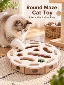 Mainan Kucing Peliharaan Kotak Puzzle Felt Papan Labirin Persegi Permainan Berburu Multi-Lubang Interaktif Dengan Lonceng dan Bola Alat Bermain Cakar Anak Kucing Petak Umpet Penangkap Alat Latihan Dalam Ruangan Pusat Aktivitas Hewan Aksesori Penggaruk Perlengkapan Pelatihan - MultiWarna - View 12