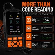 Pemindai Diagnostik OBD2 V520 Baru 2026, Pembaca Kode Mobil 8 Bahasa, Deteksi Kode Kesalahan Mesin yang Ditingkatkan, Hapus Kode Kesalahan - Jeruk - View 6