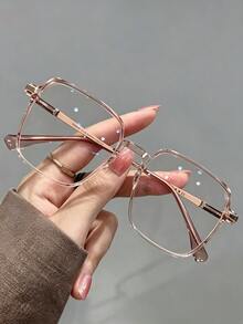 Women's Casual Versatile Eyeglasses Suitable For Daily Wear - Brown - View 2