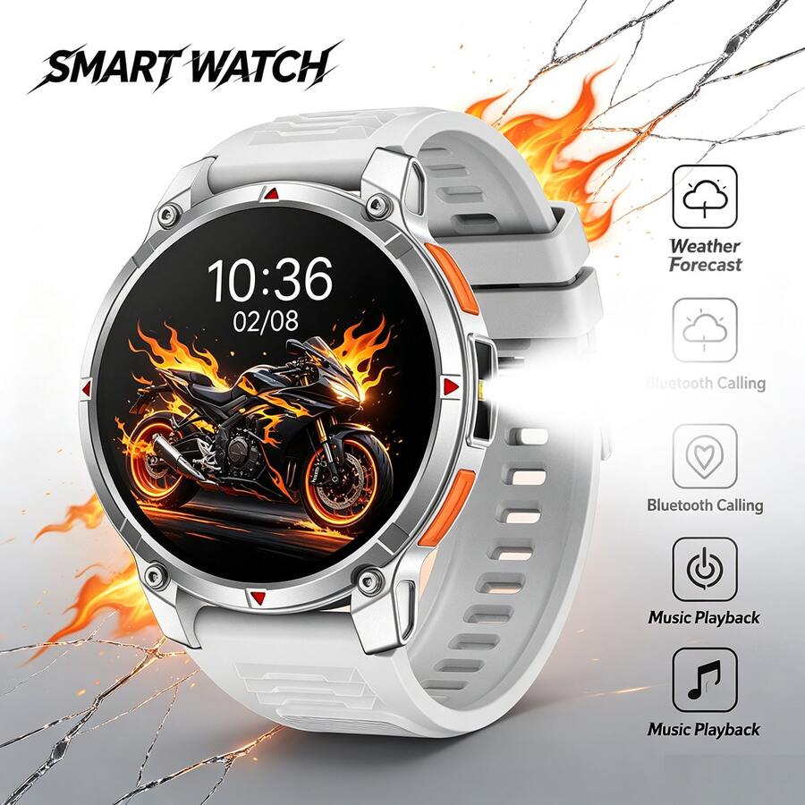 2026 New Smart Watch, Supports Wireless Calling And Music Playback, Features 300mAh Large Capacity Battery, Calculator, Flashlight Function, Multi-Functional Sports Watch, Compatible With Android And IOS Systems, - View 1