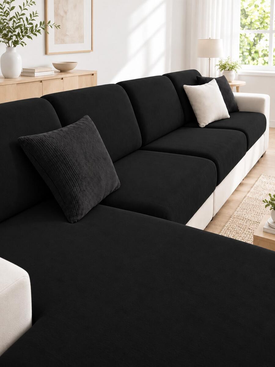 1pc Modern Simple Solid Color Spandex Sofa Cover, Universal Type, Four Seasons