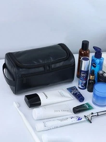 This Lightweight And Portable Men's Toiletry Bag Features A Hanging Design With A Sturdy Handle For Easy Carrying, Fitting Easily Into A Suitcase Or Backpack. The Large-Capacity Shaving Bag Provides Ample Storage Space. - Multicolor - View 8
