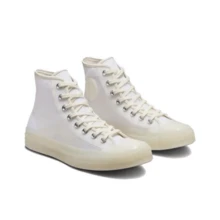 Sepatu kanvas Converse model tinggi kasual tahun 1970-an, nyaman, tahan lama, dan berventilasi baik, unisex, warna putih. - Putih - View 3