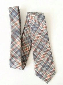 1 st herrslips i randigt rutmönster, preppy stil, lämplig för dagligt bruk - Rosa - Visa 2