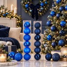 Christmas Ball Ornaments 6PCS Set, 8cm Hanging Baubles For Tree Garland Window Party Decor, 5 Colors - 8cm-6PCS - View 7