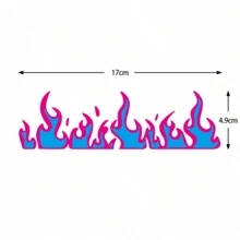 Flame Motorcycle Stickers, Waterproof Vinyl Decals, Suitable For Bicycles, Cars, Helmets, Fuel Tanks - Multicolor - View 3