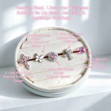 Garden Combination Lip Studs Niche Sweet Pink Lip Studs Cartilage Studs Non-Fading Piercing Jewelry European And American Piercing Jewelry Suitable For Various Festivals Halloween Christmas Daily Wear - 2-pink Butterfly With Rhinestones - View 6