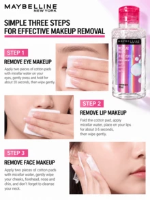 Maybelline Micellar Water, 95ml, 1/3pcs, Non-Stripping, Gentle Soothing And Hydrating, Suitable For Sensitive Skin And All Skin Types - Cleansing Water - 95ml - View 10