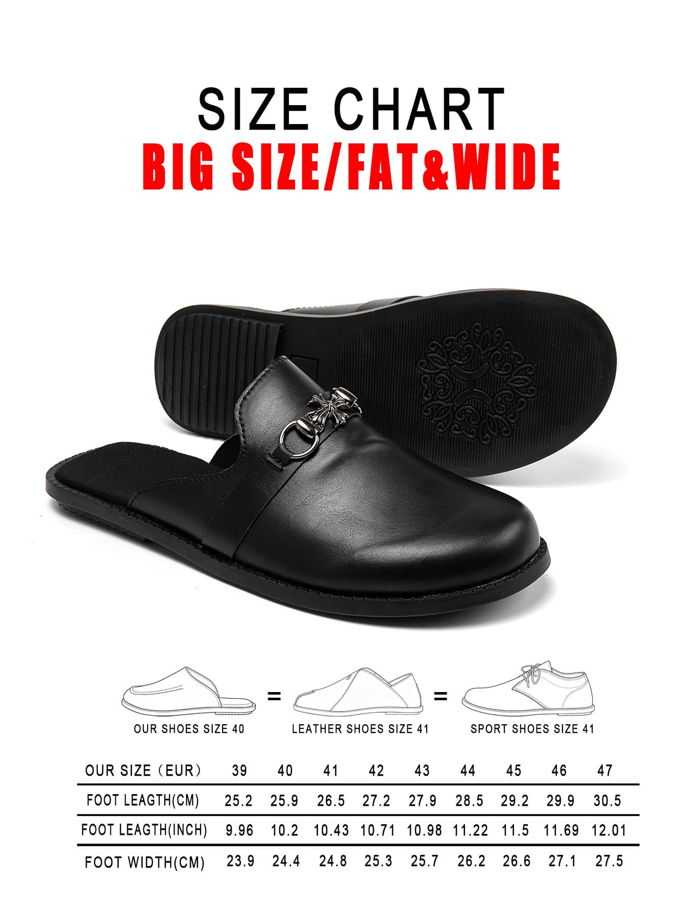 Plus Size Wide Toe Box Metal Buckle Closed Toe Mule Slippers, Casual Walking Commuting Versatile Slouchy Shoes, Minimalist Premium Men's Thin Fleece Slippers