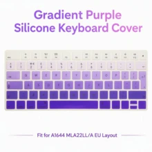 1pc Gradient Silicone Keyboard Cover Compatible With Apple Magic Wireless Bluetooth Keyboard MLA22LL/A A1644 2015 Released,EU English Layout,Ultra Thin,Dustproof,Gradient Pink/Grey/Blue/Purple/Rainbow - View 10
