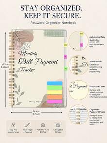 1pc Monthly Bill Payment Tracker Budget Planner Notebook, Undated Expense & Savings Ledger For Finance Management, Halloween Notebook, Office Decor And Accessories, Nurse Essentials, Bible Study Materials - Rectangle - View 4