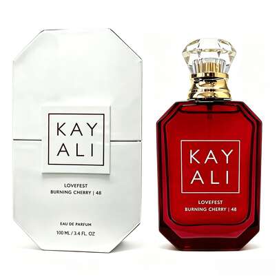 Kayali Lovefest Burning Cherry |48 Kadın EDP Parfüm, Sulu Siyah Kiraz ve Ahududu Kokusu, Gül ve Paçuli ile Tatlı İsli Gurme Koku, Uzun Süre Kalıcı Eau de Parfum 100ml / 3.4 FL OZ
