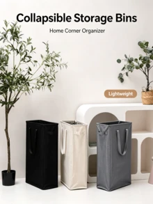 Oxford Cloth Laundry Basket, Foldable Storage Bin, Handheld Organizer Bucket. It Features A Sturdy Handle And A Foldable Design, Making It Easy To Store When Not In Use. Large Capacity Can Hold Dirty Clothes, Yoga Mats And Daily Miscellaneous Items - Multicolor - View 1