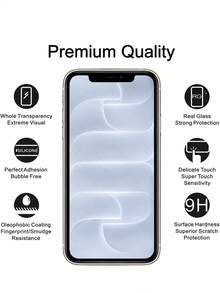 3pcs/Set High Definition Tempered Glass Screen Protector, Compatible With IPhone 18Pro/18Pro Max/17/17Pro/17Pro Max/16/15/14/13/12/11 Pro Max, Also Compatible With IPhone 7/8 Plus/X/XS Max/XR - 9H Hardness, High Definition Anti-Scratch (Non-Full Screen) - Clear - View 5