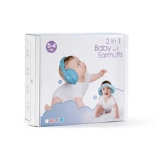 1pc New Adjustable Headband Travel Noise Cancelling Ear Muffs For Infants 0-36 Months, Baby Ear Hearing Protection, Suitable For Flights, Fireworks, Concerts - 2-in-1 Set - White - View 2