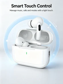 Earbud Bluetooth, Peredam Kebisingan ENC, Stereo Bass yang Kuat, Daya Tahan Baterai 24 Jam, Desain In-Ear Ringan, Panggilan Bebas Genggam, Kompatibel dengan Semua Smartphone - View 11
