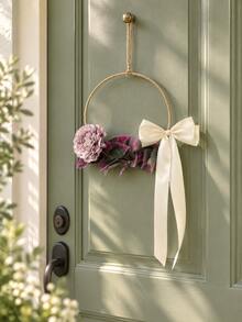1pc Wreath For Front Door Flower Hanging Ornament For Front Door Bedroom Living Room Entryway Office Wedding Party Home Decor - Garland-h - View 5