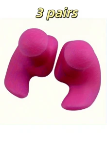 3 Pairs Soft Reusable Silicone Noise-Reducing Sleep Earplugs, Waterproof Swimming Earplugs, Soft And Comfortable For Sleep, Swimming, Concerts And Studying, Mixed Colors, Discreet And Invisible Design, Suitable For Light Sleepers, Home Soundproofing Ear Pads, Waterproof Swimming Goggles Earplugs, Travel Essentials, Home Must-Haves, Perfect Surprise Gift For Beach Vacation, Perfect Christmas Gift, Great Gift For Female And Male Friends - Multicolor - View 12