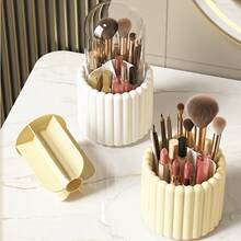 Organizer Makeup Berputar 360°, Desain Multi-Kompartemen, Tempat Kuas Makeup dan Lipstik, Cocok untuk Meja Rias - MultiWarna - View 5