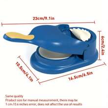 2pcs (Blue+Green) 2-In-1 Polypropylene Simple Dumpling Mold - Multicolor - View 2