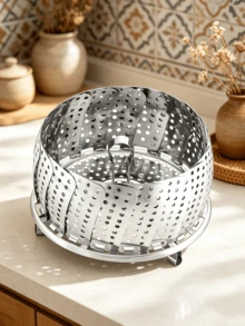Versatile, Adjustable Steamer Insert With Stainless Steel Sieve, 23.5 Cm Diameter, Suitable For All Types Of Cookware, Enables Gentle Steaming - View 1