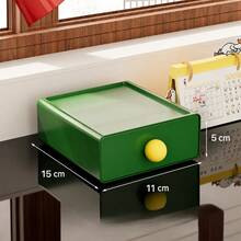 1pc Personalized Dopamine Text Drawer Organizer Box - Labeled Drawers With Color- PP Plastic Storage, Compact Desktop Organizer For Makeup, Office &, Christmas/Halloween Gift For & Desk & Drawer Organizer For Storage - Multicolor - View 11