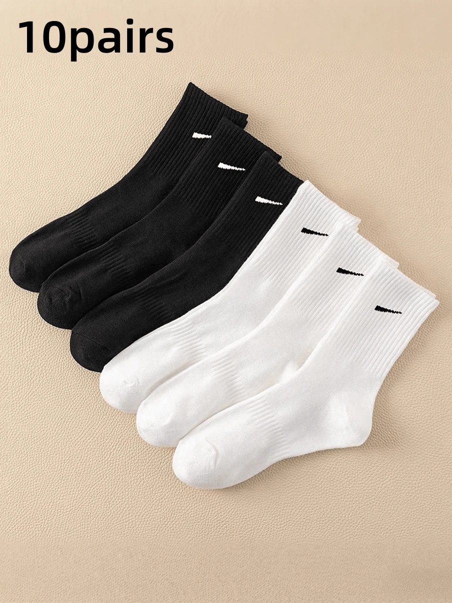 10 Pairs Unisex Comfortable Breathable Sports Socks, Suitable For All Seasons Daily And Outdoor Wear - Multicolor - View 1